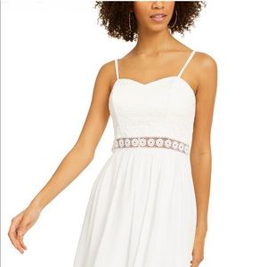 Crochet-Trim Fit & Flare Dress